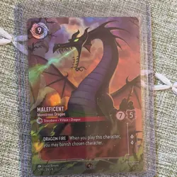 Lorcana Maleficent - Monstrous Dragon Promo 5 Promo Cards Holo - Image 1