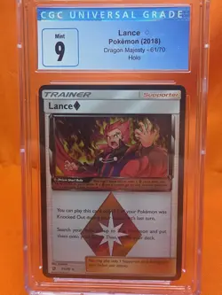 Pokemon TCG Lance Prism Star Dragon Majesty Holo Card 61/70 CGC Grade 9 - Image 1
