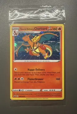 Special Delivery Charizard Pokemon Center Promo Card Holo SWSH075 - SEALED MINT - Image 3