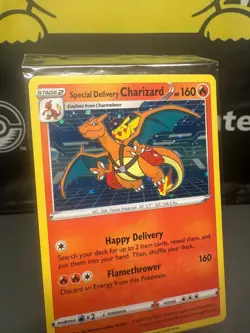 Special Delivery Charizard Pokemon Center Promo Card Holo SWSH075 - SEALED MINT - Image 4