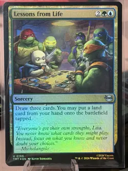 MTG - Lessons from Life Teenage Mutant Ninja Turtles Foil TMNT Card - Image 1