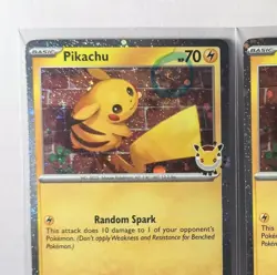 (2) Pokemon Day 2026 Pikachu Promo Cards - 051/162 - Extra Swirl + More! - Image 4