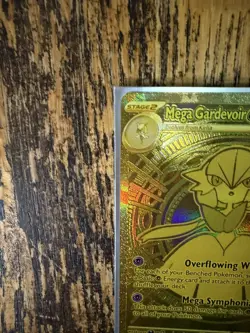 Pokemon Mega Gardevoir EX Holo Rare Gold Card 187/132 ME01 Mega Evolution - Image 3