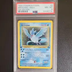 Pokemon TCG Fossil Articuno 1st Edition Holo PSA 8 2/62 Card Stock - Image 1