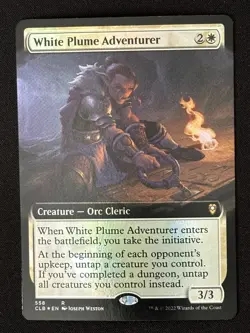 1x MTG White Plume Adventurer (Extended Art, Foil) - (CLB) #558 - Magic - Image 1