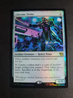 Chrome Dome (Foil) Rare MTG Ninja Turtles - Image 1