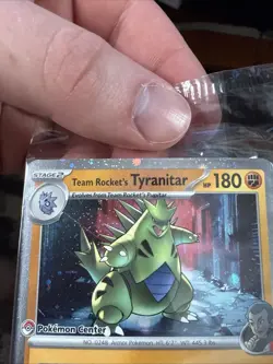 Team Rocket's Tyranitar (Pokemon Center Exclusive) 096/182 NM SEALED - Image 3