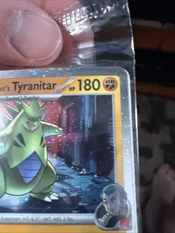 Team Rocket's Tyranitar (Pokemon Center Exclusive) 096/182 NM SEALED - Image 4