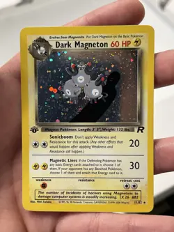 Pokemon Dark Magneton TCG 11/82 1st Edition Holo Rare SWIRL - Image 1