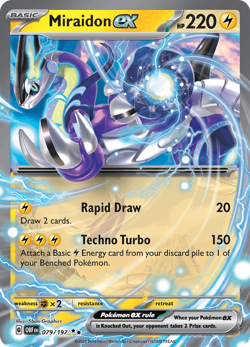 Pokemon TCG Miraidon ex 079/197 Ultra Rare Obsidian Flames NM/M - Image 1