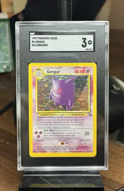 1999 Pokemon Gengar 5/62 Fossil Holo - Image 1