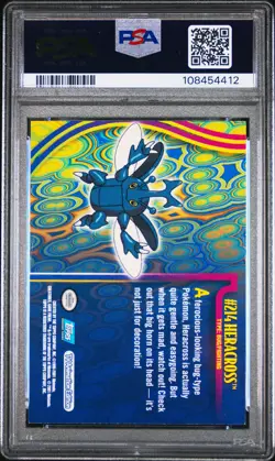 2001 TOPPS POKEMON JOHTO SER 1 #214 HERACROSS PSA 7 - Image 2