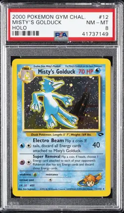 2000 POKEMON GYM CHALLENGE HOLO #12 MISTY'S GOLDUCK PSA 8 - Image 1