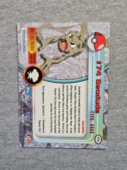 Geodude #74 Topps 1999 Pokemon Card TV Animation Edition Blue Label - Image 2