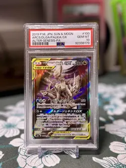 PSA 10 Arceus Dialga Palkia Tag Team GX 100/095 Alter Genesis Japanese Pokemon - Image 1
