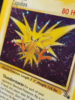 Zapdos (15) Fossil #15 (1999) Cosmos Holo LP Pokemon - Image 1
