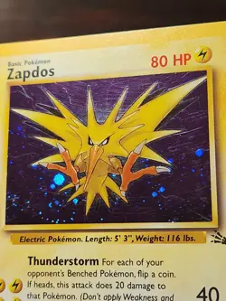 Zapdos (15) Fossil #15 (1999) Cosmos Holo LP Pokemon - Image 4