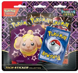 Pokemon Paldean Fates Tech Sticker Collection - 3 Pack Blister - New - Image 1