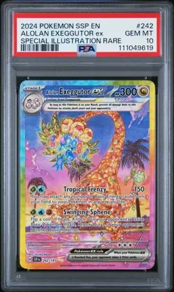 Alolan Exeggutor ex 242/191 Pokemon Scarlet & Violet Surging Sparks SIR PSA 10 - Image 1