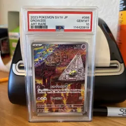 2023 POKEMON JAPANESE SV1V-VIOLET EX ART RARE #086 DROWZEE PSA 10 - Image 1