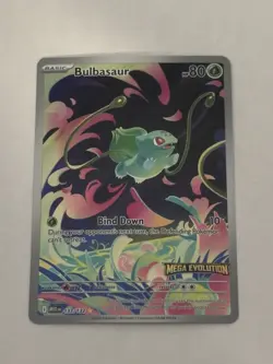 Pokemon TCG Bulbasaur 133/132 Mega Evolutions IR Stamped Promo sealed Mint - Image 3