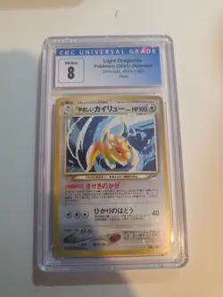 Pokemon Light Dragonite Holo Rare Japanese CGC 8 Darkness, and to Light #149 - Image 1