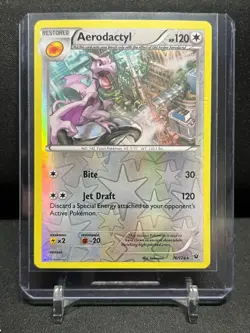 Aerodactyl 76/124 Reverse Holo Rare Pokemon 2016 Fates Collide LP - Image 1