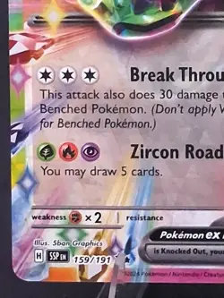 Pokemon TCG Cyclizar ex 159/191 Surging Sparks Tera Double Rare Holo NM/M - Image 5