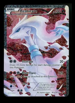 #2 Reshiram RC22/RC25 Legendary Treasures 2013 Radiant Full Art Pokemon - Image 1