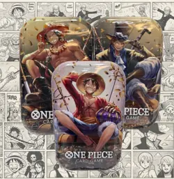 One Piece Mini Tin Set Vol. 2 OP‑13 – Carrying On His Will 3 Tin Sealed Lot TCG - Image 1