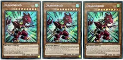 3 x BROL-EN011 Dragonroid - Secret Rare 1st Edition Near Mint YuGiOh Cards - Image 1