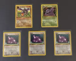 1st Ed Fossil Muk, Ditto, and Other WOTC Pokemon Card Lot EXCELLENT - Image 1