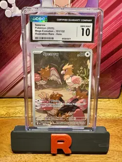 Spearow 151/132 IR CGC Gem Mint 10 Graded Pokemon TCG Card Mega Evolution - Image 1