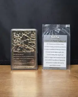 Vintage 1999 Burger King Pokemon Charizard 23K Gold-Plated Card With COA - Image 2
