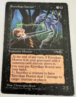 MTG Krovikan Horror – Alliances Card # 53 - Image 2