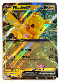 Pokemon TCG Pikachu ex 028/131 Sv: Prismatic Evolutions Holo NM Card - Image 1