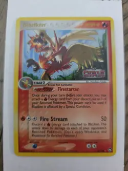Pokemon TCG Blaziken Reverse Holo Rare Stamped Card 5/108 EX Power Keepers - Image 1