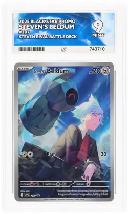 ACE 9 Steven’s Beldum SVP 207 Black Star Promo Pokemon TCG Graded Card - Image 2