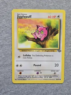 Pokemon TCG Jigglypuff Card 54/64 Common Unlimited Jungle - Image 1