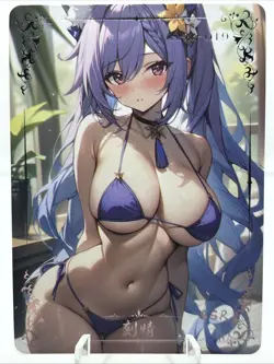 Keqing Goddess Story Anime Waifu Card NATIONAL BEAUTY SSR-019 Doujin Card - Image 1