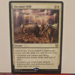 Magic: The Gathering Akroma's Will Instant Rare Commander Legends 003 White - Image 1