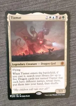 1x Tiamat NM-Mint, English Adventures in the Forgotten Realms MTG Magic - Image 1