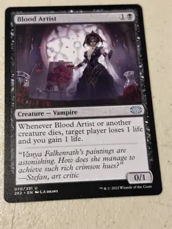 mtg Blood Artist vampire from Double Masters 2022, unplayed - Image 1