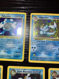 Pokemon Holo Lot - Dark Blastoise (Swirl), Gyarados, Dark Gyarados, Poliwrath - Image 5