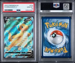 2022 POKEMON GOFULL ART/DRAGONITE V 076 GEM MINT PSA 10 - Image 1