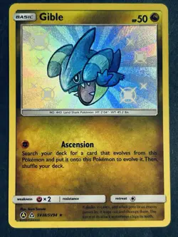 Gible SV38/SV94 Hidden Fates Shiny Vault Holo Rare Pokemon Card NM - Image 2