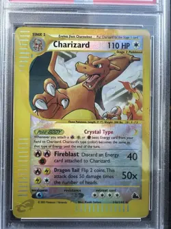 CLEAN PSA 1 Crystal Charizard 146/144 Skyridge Reverse Holo Pokemon Card LOW POP - Image 3