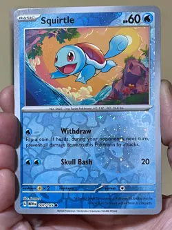 POKEMON SQUIRTLE 007/165 COSTCO COSMOS REVERSE HOLOFOIL PROMO CARD - Image 1