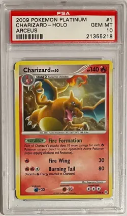 2009 Pokemon Arceus Charizard #1 Holo PSA 10 - Image 1