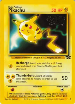 Pikachu - #4 WOTC Black Star Promo - Pokemon TCG - 1999 - Image 1